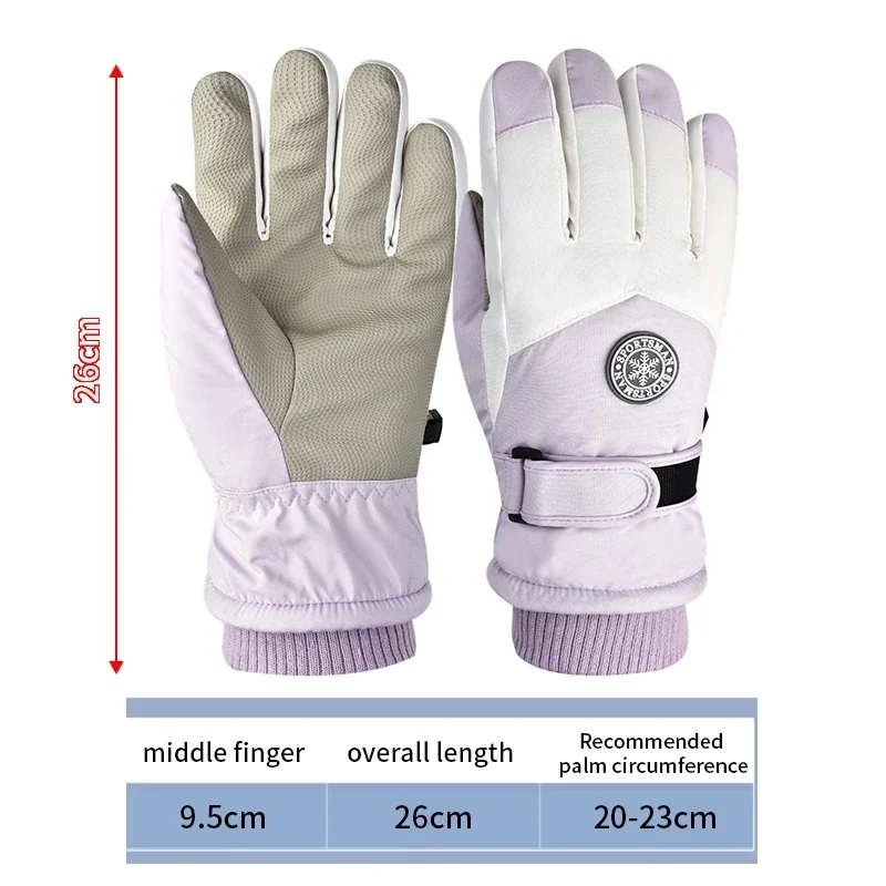 Cold Proof Winter Ski Gloves Outdoor Padded Warm Electric Car Riding Non-slip Waterproof Touch Screen Gloves for MenWomen