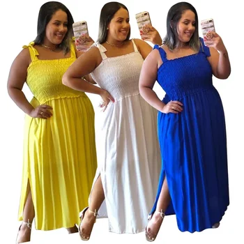 Plus Size Cross-border 2021 European American Women's Clothing Amazon Ebay Spring Summer Wrinkle Sexy Slims Smooth Silhouette... 1