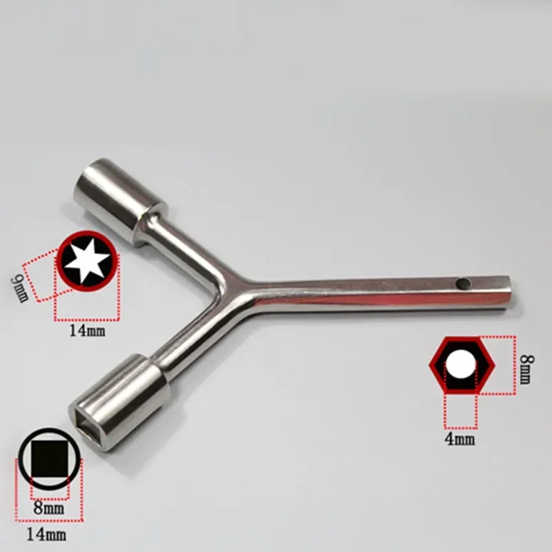 1 ชิ้น 304 สแตนเลส Metro รถไฟหกเหลี่ยมสามเหลี่ยมกุญแจล็อค Y - type มัลติฟังก์ชั่ Universal ไฟฟ้าตู้ Cross ปุ่ม 1