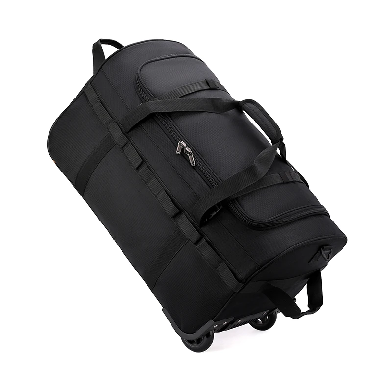 Heavy-duty Wheeled Duffel Bag Foldable Rolling Luggage Water-resistant_voghion.com