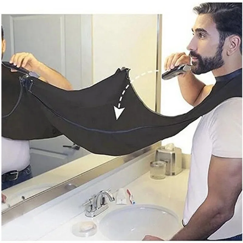 

Male Shaving Apron Beard Catcher Cape Care Bib Face Shaved Hair Adult Bibs Shaver Cleaning Hairdresser Gift for Man Clean Apron