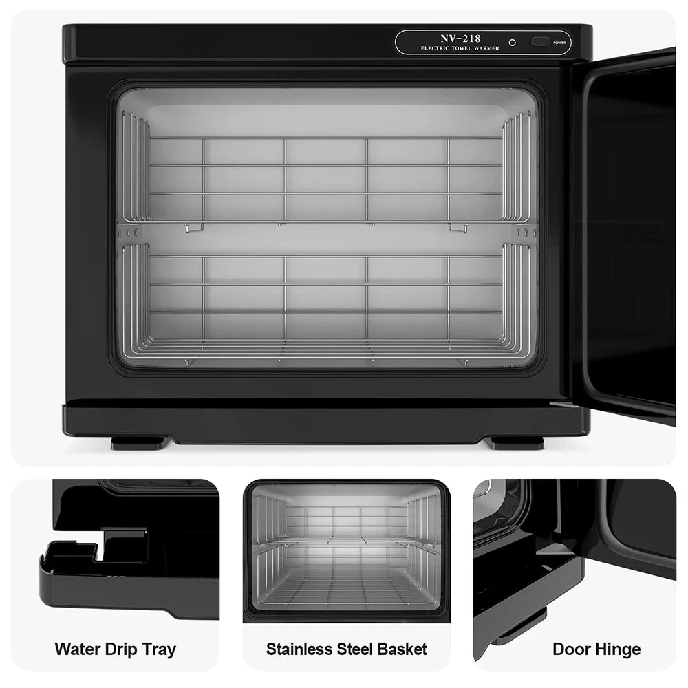 23L Towel Warmth Cabinet UV Disinfection Box for Nail Art Tools
