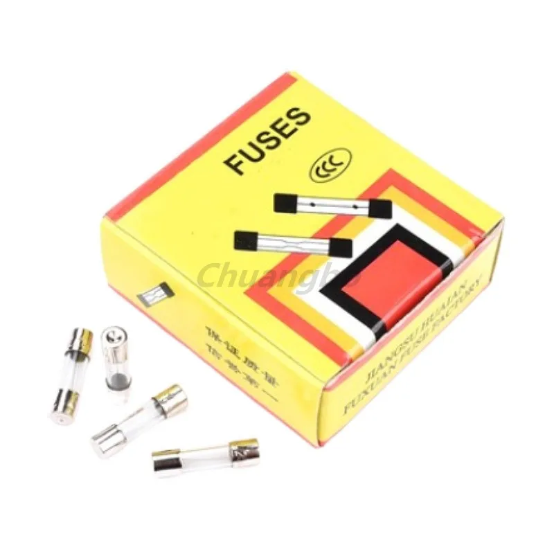 100pcs Assorted Fast Acting Glass Tube Fuses, 6x30mm, 4A-30A Variety Pack