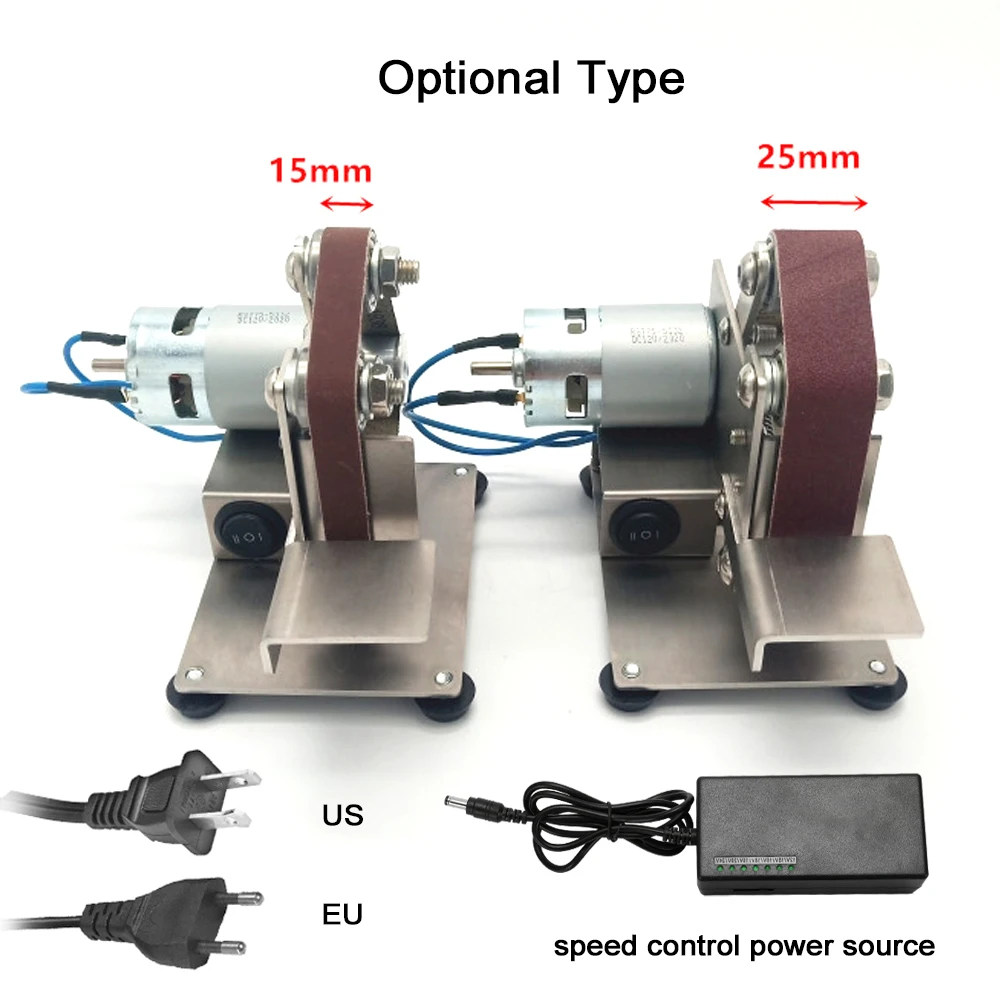 Electric Sander Belt Sander Belt Sander Electric Sanding Polishing Grinding Machine 7 Variable Speed with 10 Sanding Belts for Polishing Wood Acrylic Metal