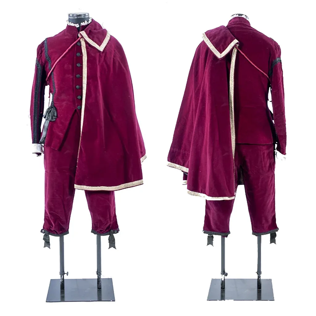 15Th Century Uomo Tudor King Prince Abiti Cosplay Con Mantello Set Completo Tudor Elizabeth Renaissance Suit Vintage Theatre Costom