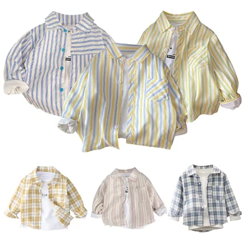 Boys Plaid Long Sleeve Shirt 1