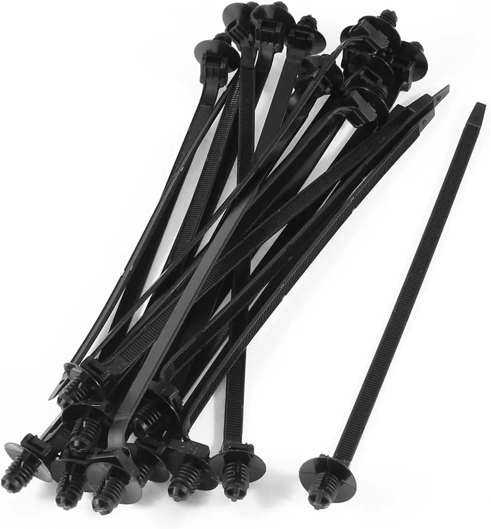 

Tcenofoxy Nylon Push Mount Electrical Cable Zip Tie, 183mm x 5mm, 20 Pcs, Black