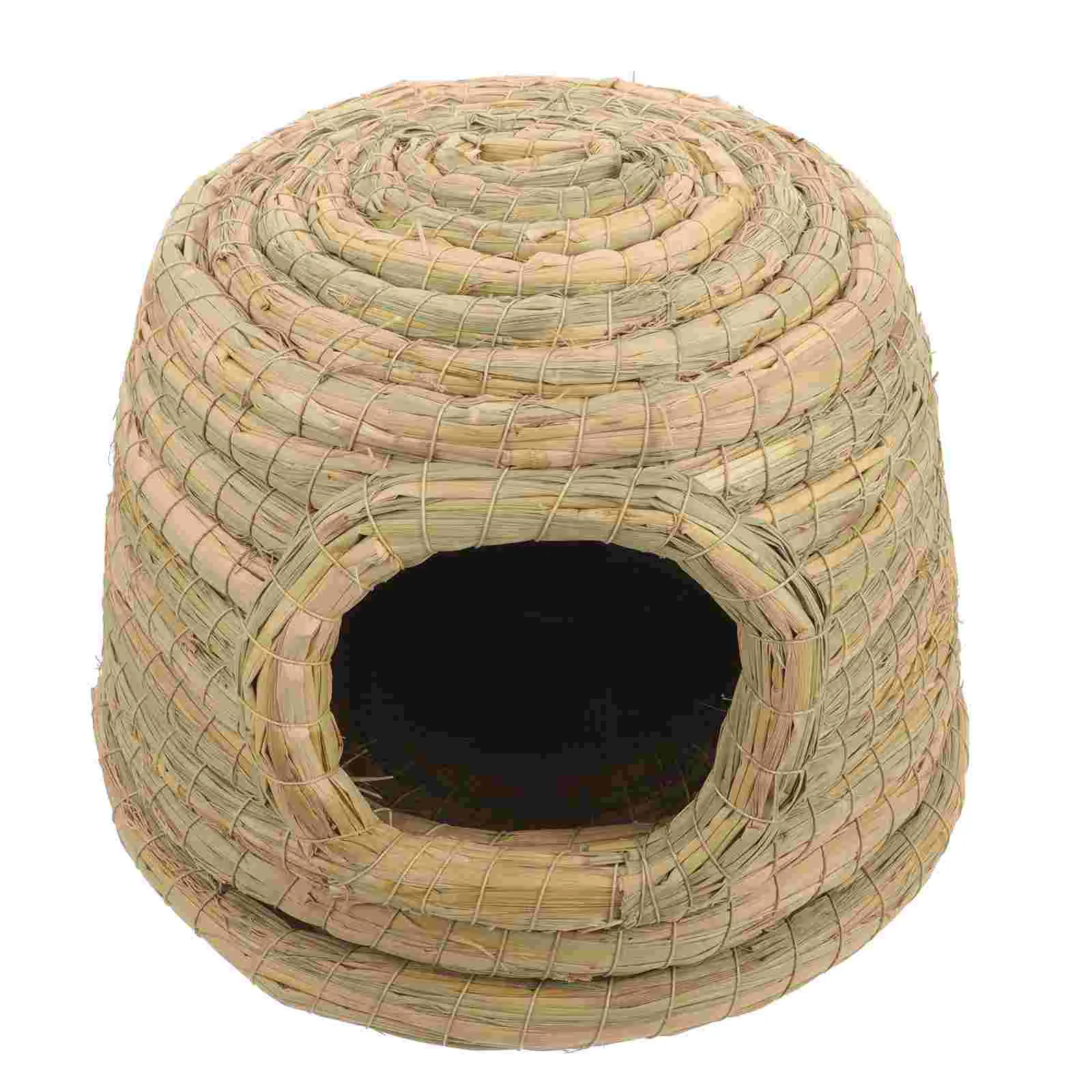 

Seat Cushion Rabbit Nest Hand Woven Bunny House Grass Hamster Hut Indoor Household Hideout