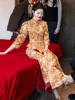 The new style of small-sized Chinese-style full-embroidered gua huang clothing for cheongsam and dragon phoenix