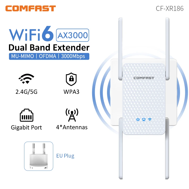 Ax3000 Wifi 6 Ripetitore Repetidor De Sinal Wi Fi 5G Range Extender Signal Booster Versterker Gigabit Amplificador Wifi Para Casa