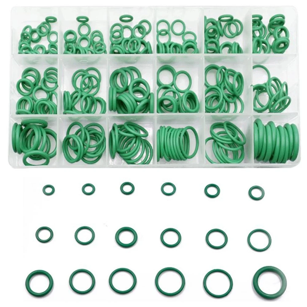 Surga-Performance HNBR AC O-Ring Seal Set – 270 Pieces Green, 24-Month Warranty
