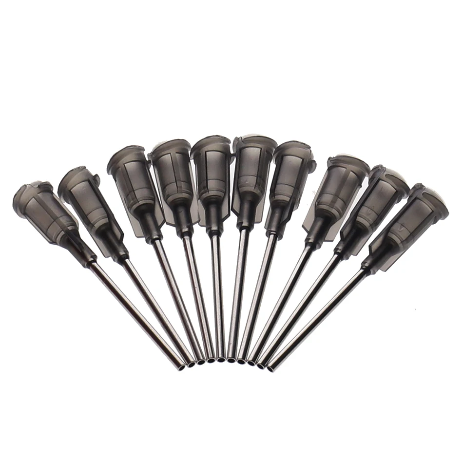 100pcs/lot 14G X 43mm Precision passivated S.S. Dispense Tip with PP Safetylok hub, glue dispenser needles