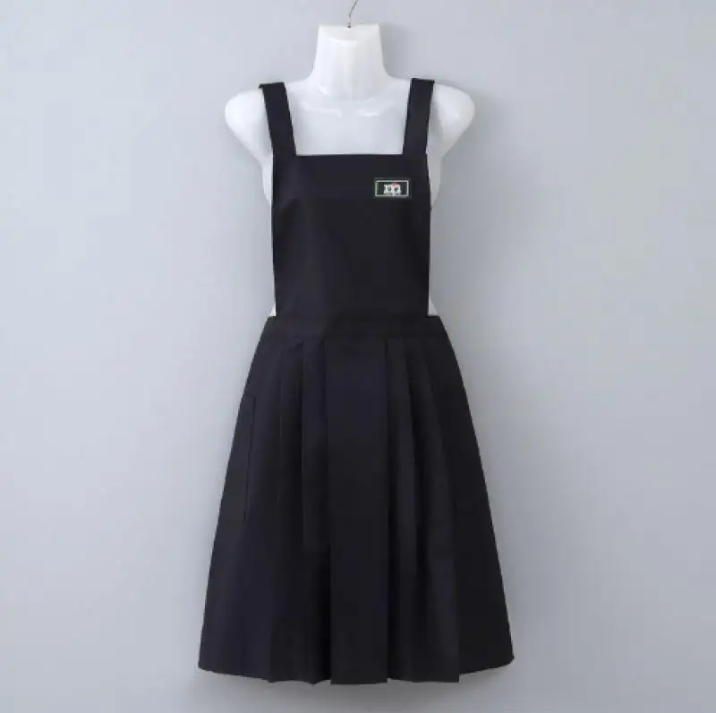 1Pc Waterproof Oil Resistant Pleated Apron Women Summer Restaurant Kitchen Fashion Work Clothes Dirt Resistant Apron