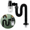 Universal Kitchen Sink Drain Anti Clogging Telescopic Flexible Sink Drain Home Sink Hose Washbasin Pipeline for Bathroom Sink 1