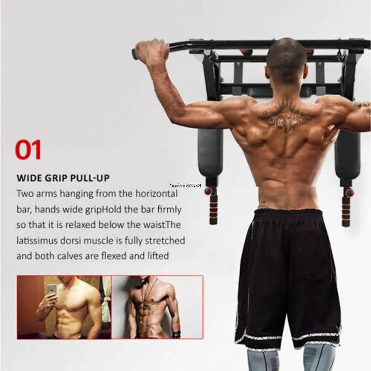Multifunctional Household Wall-mounted Pull-ups Single Parallel Bars Fitness Equipment Gym Wall Adult Pull-ups