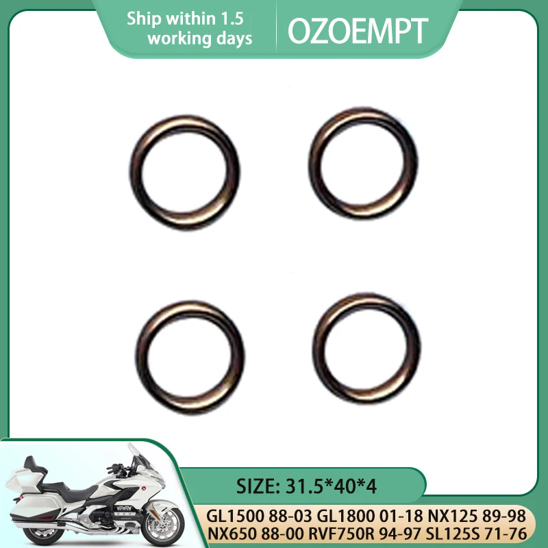 

OZOEMPT 31.5*40*4 Exhaust Pipe Gasket For GL1500 88-03 GL1800 01-18 NX125 89-98 NX650 88-00 RVF750R 94-97 SL125S 71-76