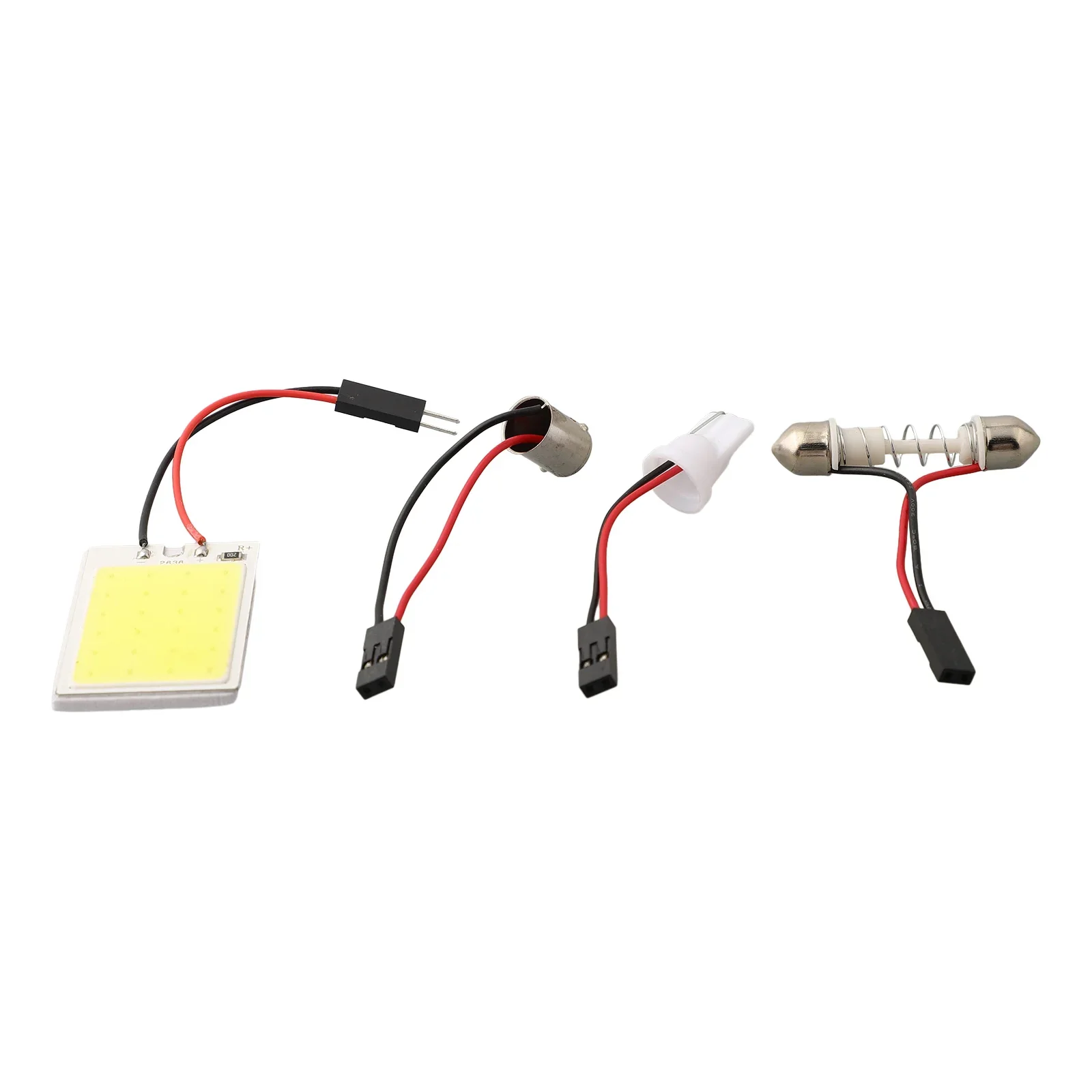 6000K COB LED Light Panel T10 Light Adapter for Dome/Car Interior Ceiling 16/24/36/48LED