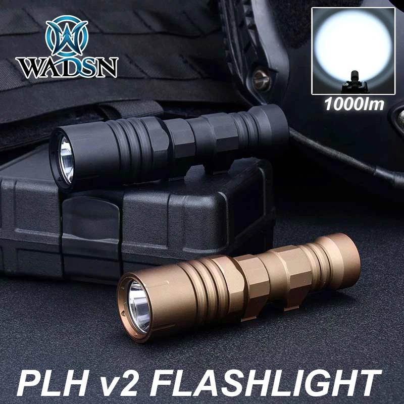 

WADSN PLHv2 Tactical Flashlight Mini Scout Light SF M300 M600 Weapon Gun Light Airsoft Rifle Hunting LAMP 20mm Rail Mlok Keymod