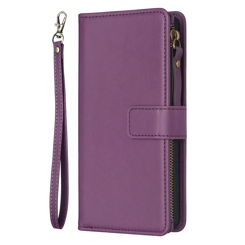 Zipper Leather Book Case for Samsung Galaxy - Premium Protective Cover