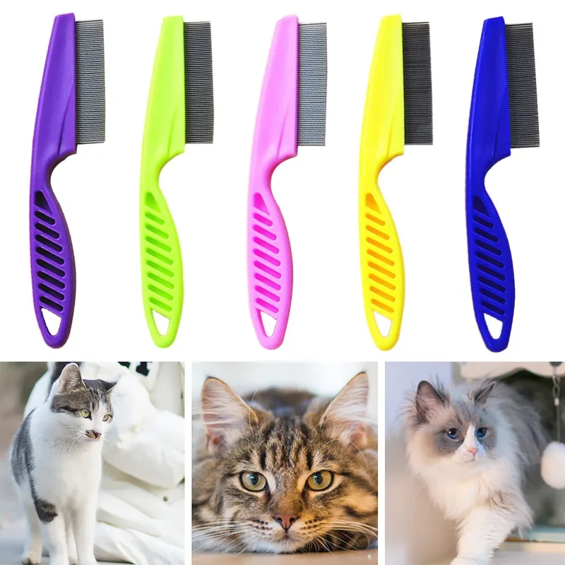 

Pet Hair Shedding Comb Stainless Steel Flea Comb for Cat Dog Pet Comfort Flea Hair Grooming Comb Dog Cat Fur Removal Brush