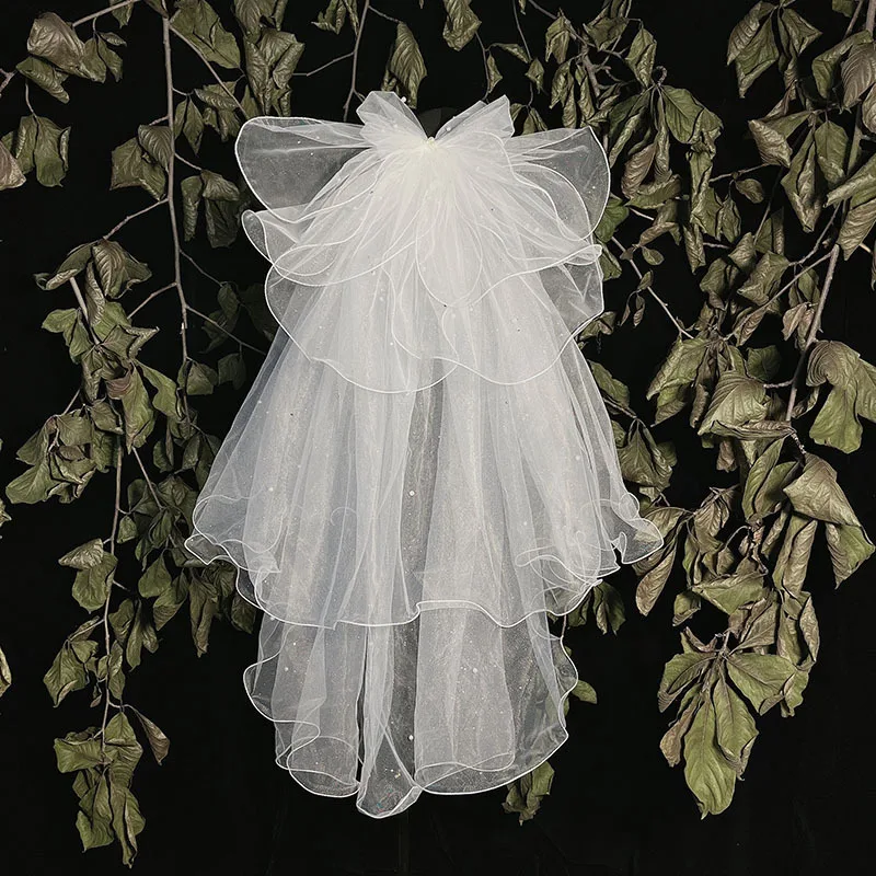 Bridal Veil Little Head veil Hair Dresses Butterfly