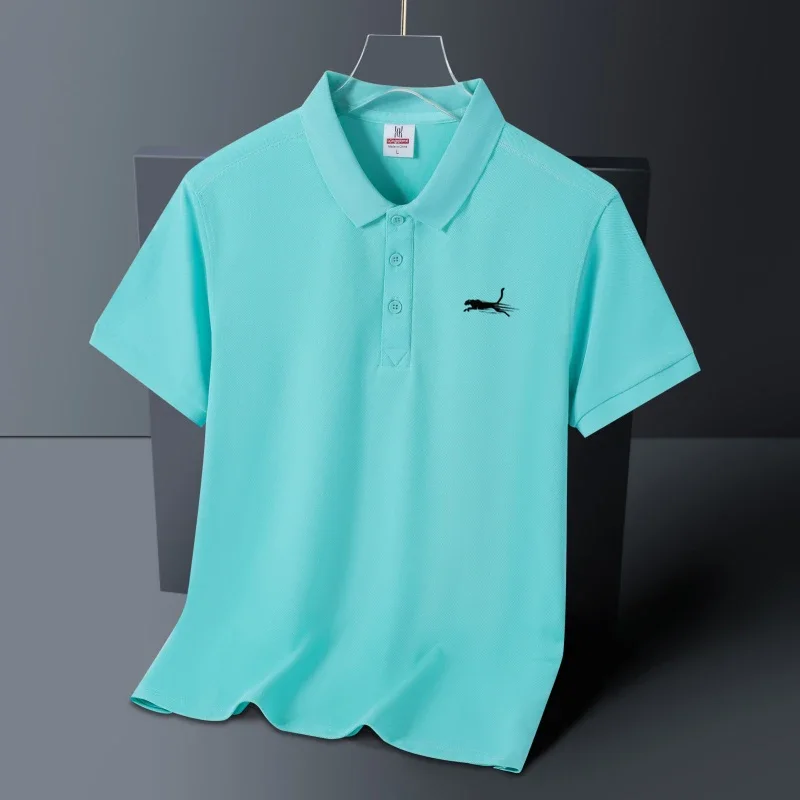 High quality men's cotton polo shirt 2024 summer new high-end business casual lapel short sleeved T-shirt top M-5XL