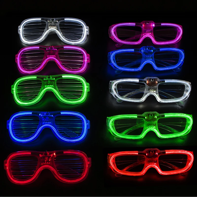 1 Pc Party Glow in the Dark Glasses Light Up LED Glasses Neon Party Favors Sunglasses Decor Supplies