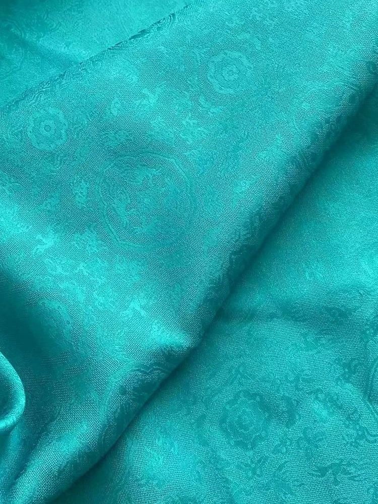 

Real Silk Jacquard Fabric Han Chinese Clothing Cheongsam Chinese Style Light Blue Clothing Cloth