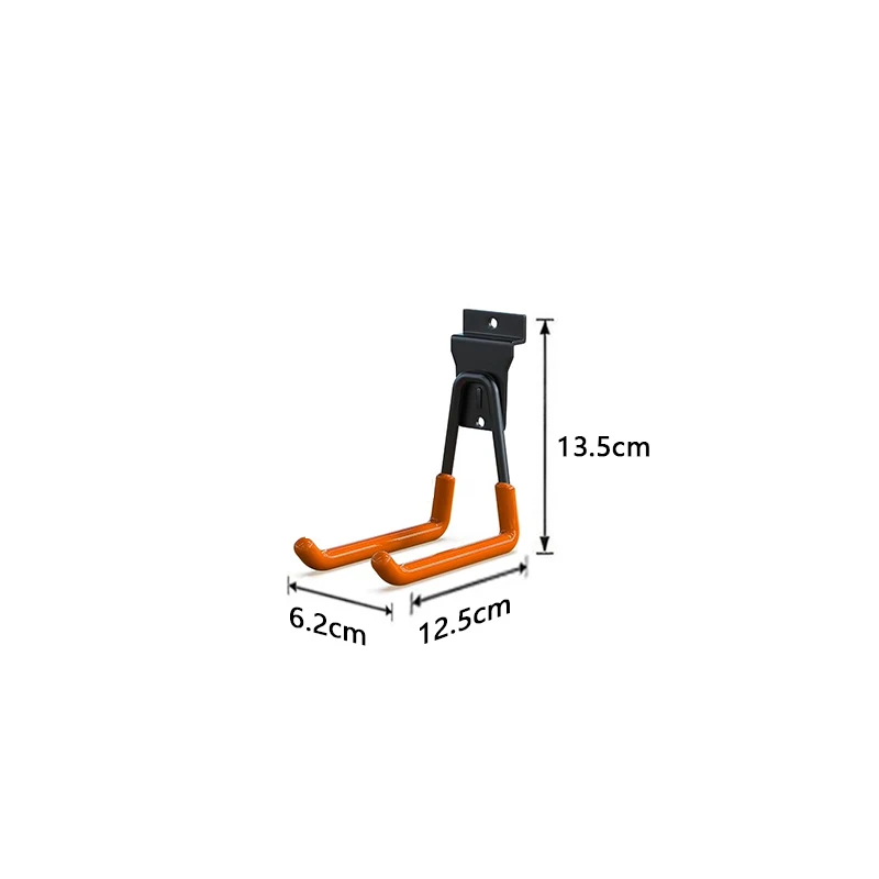 Durable Metal Wall-Mount Storage Hooks with Non-Slip Coating
