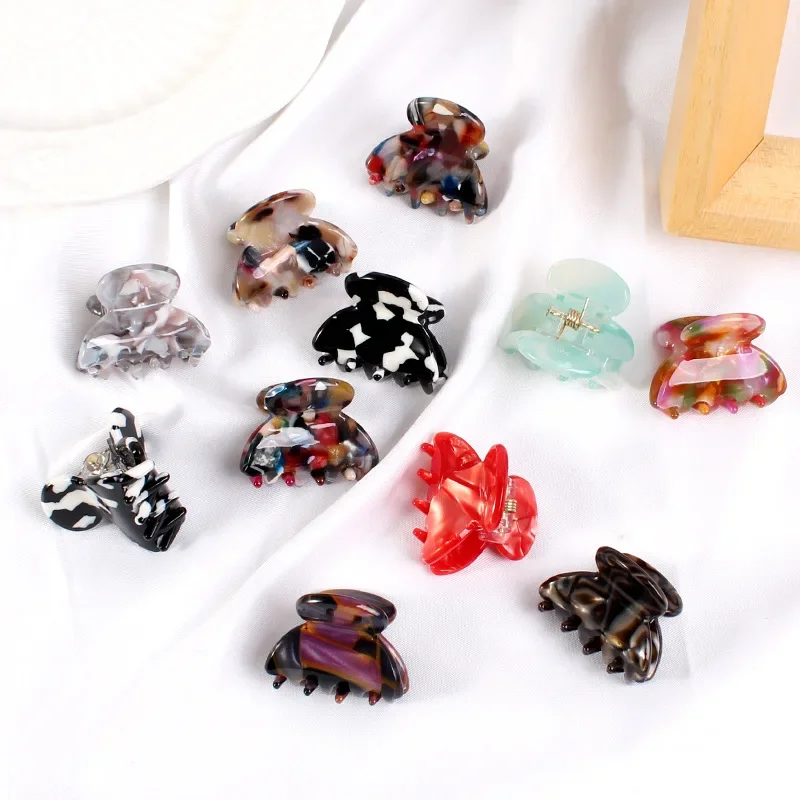 

2023 Korea High Quality Acetate Retro Wind Printing Leopard Print Kids Hair Clip Girls Fashion Hair Accessories