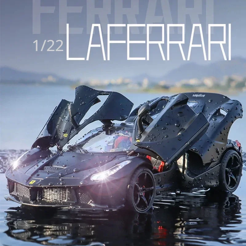 

Модель автомобиля из сплава Ferrari Laferrari Rafa в масштабе 1:22, украшение со звуком, аксессуары для детей, игрушечный автомобиль, детские подарки
