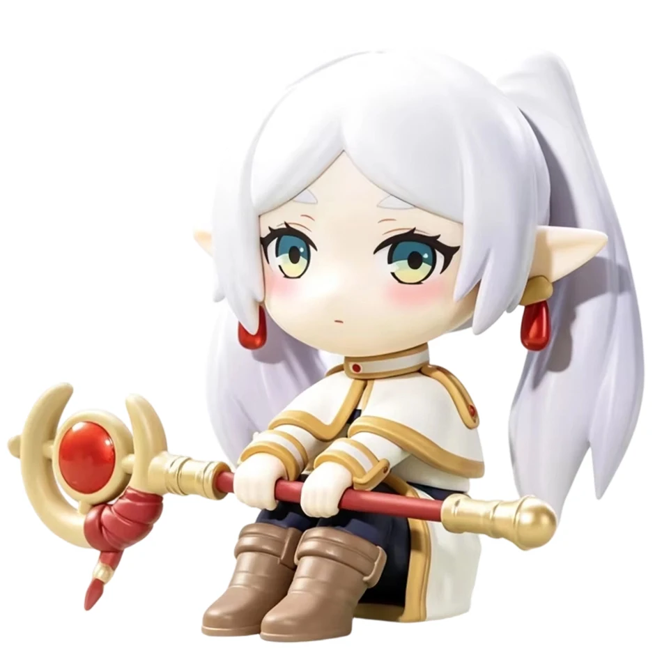 Frieren Beyond Journey's End Anime-Charakter Frieren Q-Version sitzende Figur aus PVC, Sammlermodell, Geschenk für Anime-Fans