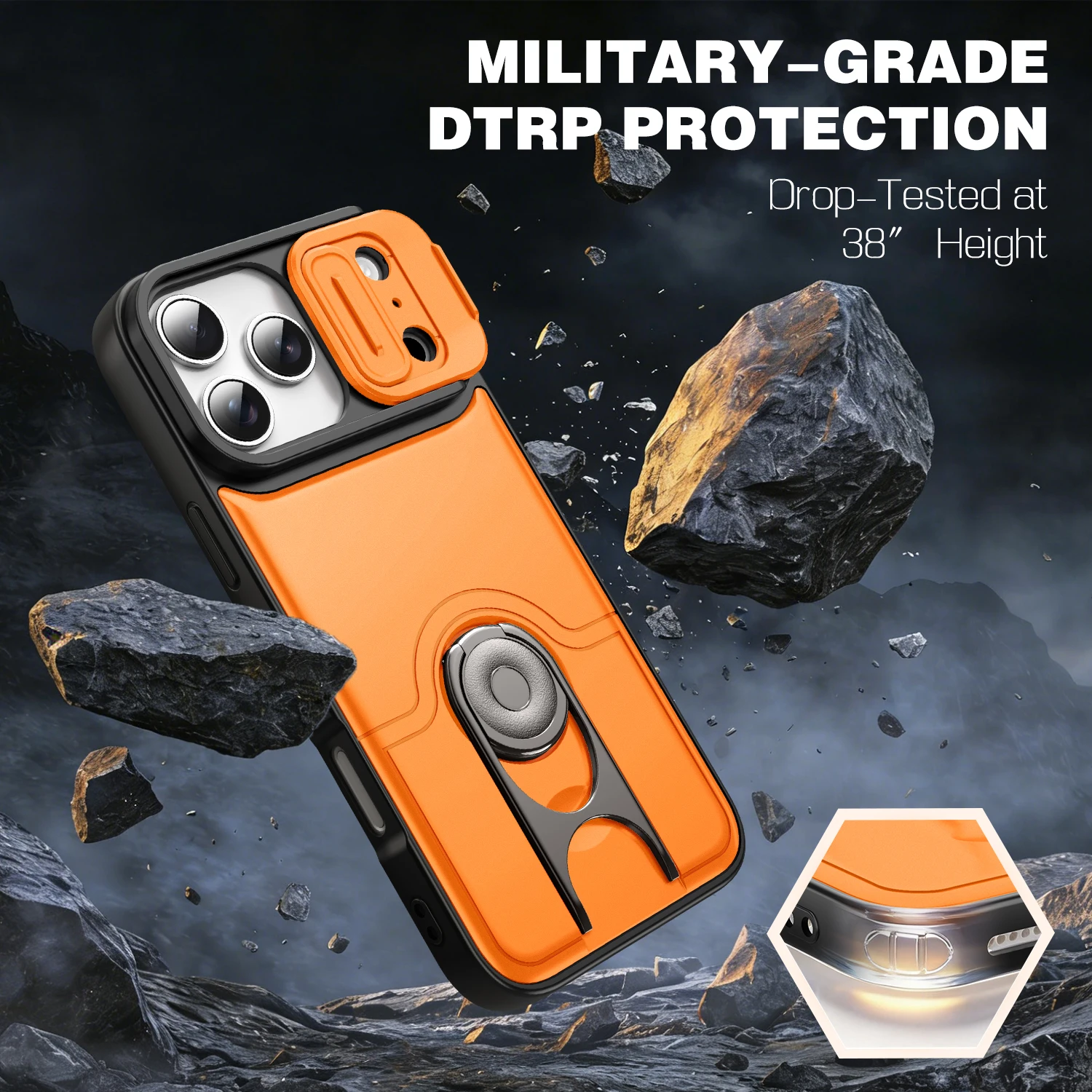 Premium Heavy-Duty Rugged Armor Bracket Slide Camera Protection Case Cover