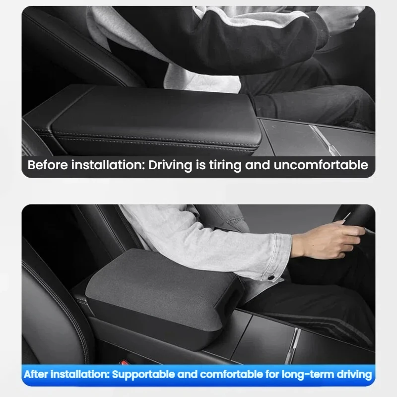 For Tesla Model YL Launch/ Y Juniper/ 3 Highland 2024-2026 Center Console Arm Rest Lid Armrest Box Height Increasing