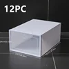 12pcs thickened shoe box, flip-top shoe storage box, space-saving artifact, home simple dormitory without punching 3