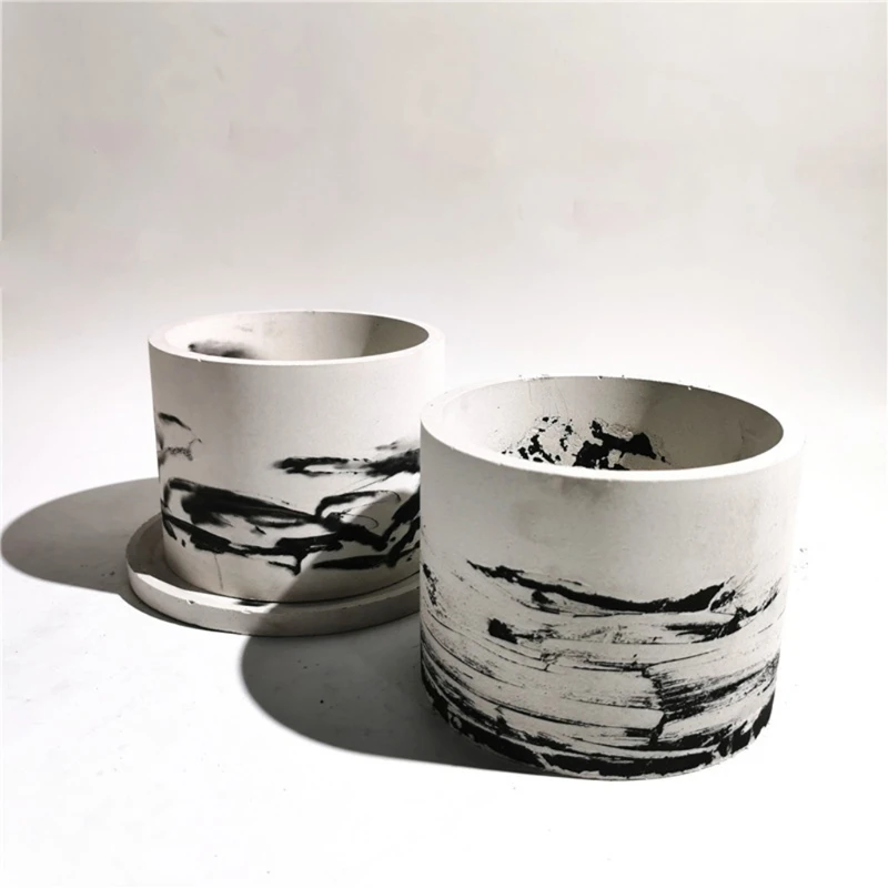 Succulent Planter Silicone Mold Large Concrete Flower Pots Resin Epoxy Casting Mold for DIY Homemade Large Round Clear