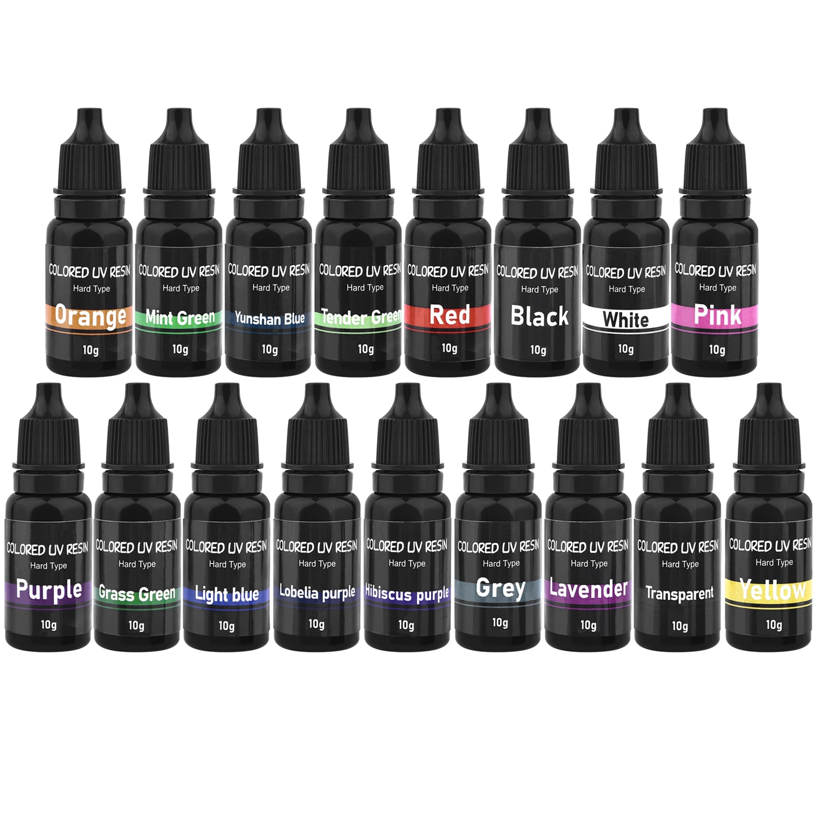 UV Resin Glue 17 Colors 10ml Epoxy Glue Hard Ultraviolet Curing DIY Jewelry Making