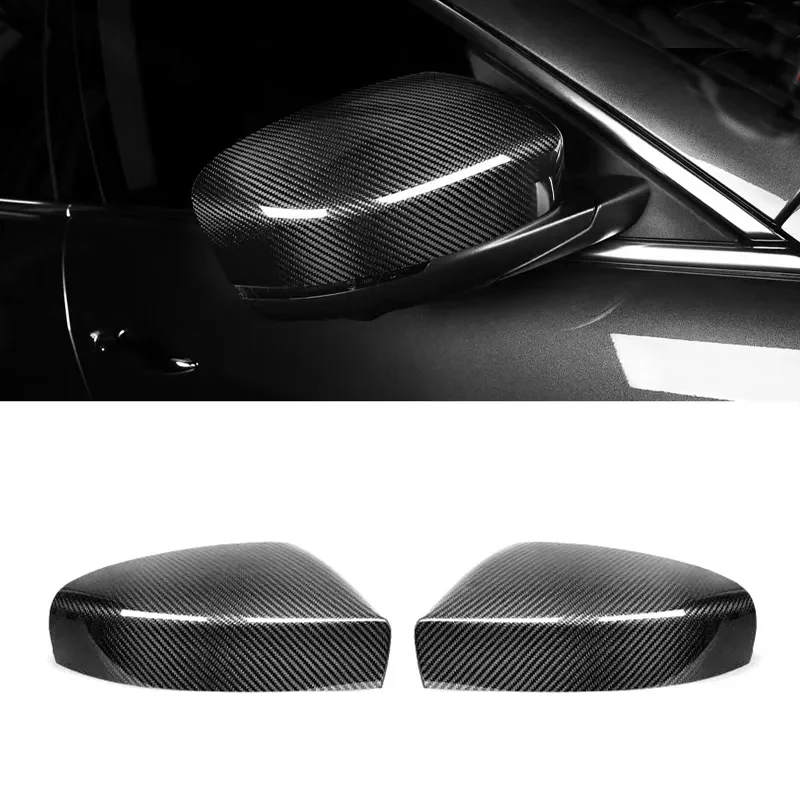 

2PCS Car Carbon Fiber Rear View Mirror Housing Side Wing Rear Mirror Cover For Maserati Quattroporte/Ghibli 2017-UP left rudde