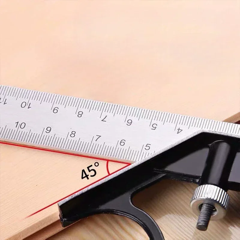 Angle Square Measuring Tools Set Precise Stainless Steel Aluminium Durable Adjustable Combination Spirit Level 12" 300mm 4