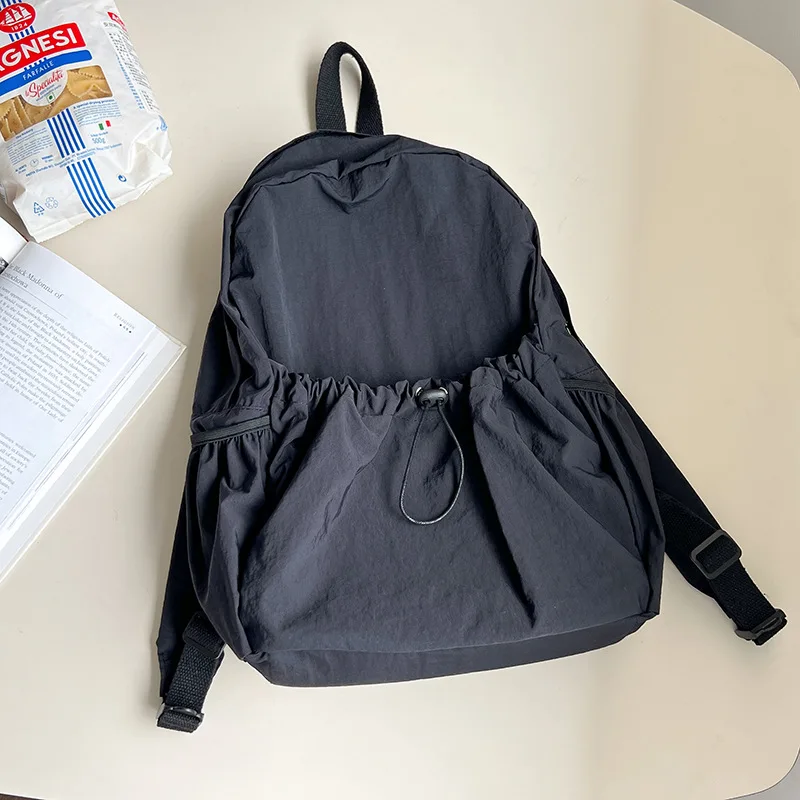 

Backpack Fashion Simple Nylon Backpack Women Casual Solid All-match School Backpack For College Students High-Capacity