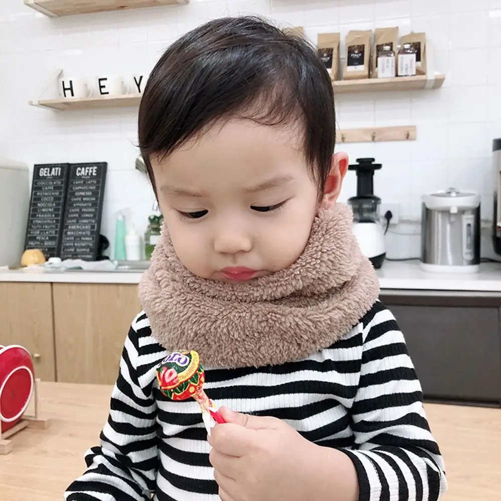 2-16세 겨울용 플리스 안감 스카프 따뜻하고 두꺼운 어린이 목도리 부드러운 방풍 스카프 소년 소녀용