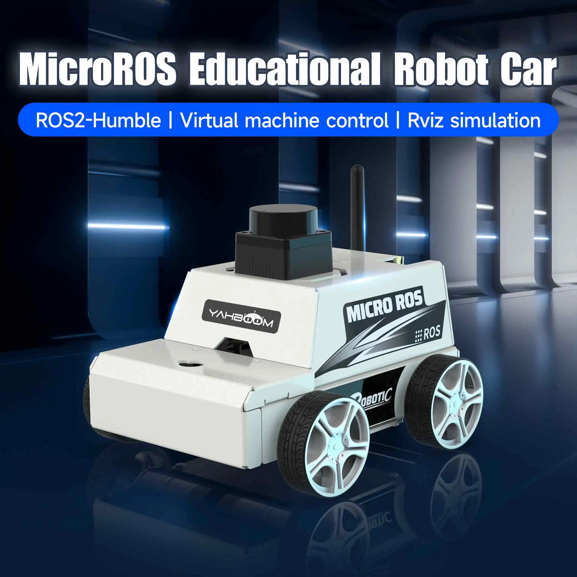 

ROS2 Robot Car Kit Virtual Machine Control Programmable Toy With Metal Motor 2MP Camera Adopt ROS2-Humble Python3 Programming