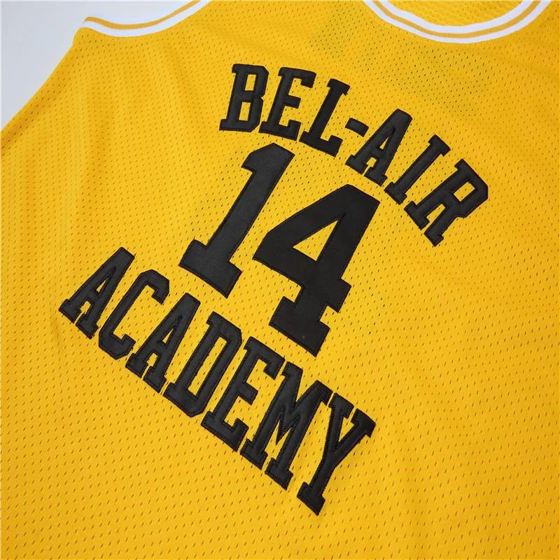 Movie BEL-AIR ACADEMY SMITH #14 BANKS #25 Basketball Jersey Sports Shirt Breathable Quick Drying Tops Sewing Embroidery