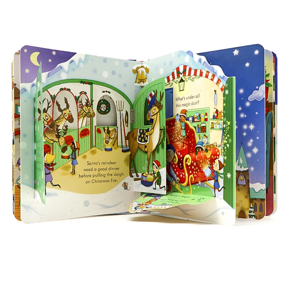 Christmas Kids Usborne Peep Inside English Picture Flip Book Montessori  Children Early Education Activity Book Bedtime Reading 2