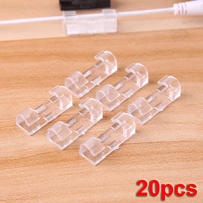 

Wall Cable Clips Desktop Holder Kit Organizer Set Support Table Accessories Self adhesive Charger Cord Durable