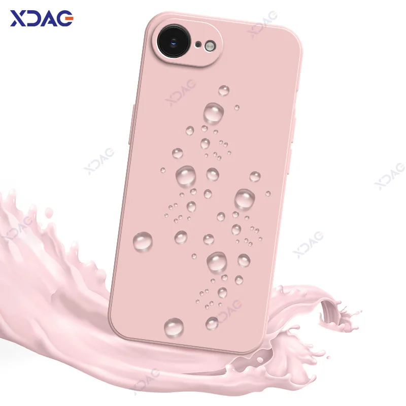 Premium 360° Soft Luxury Silicone Back Cover - Waterproof Square Design