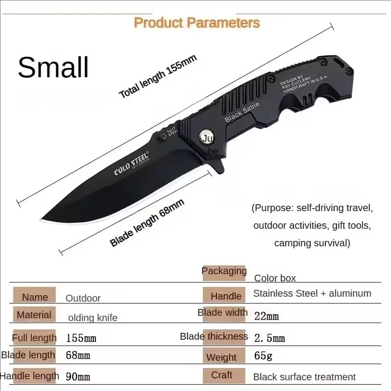 Folding Knife Sharp Tactical Hunting Knife for Outdoor Camping S/L