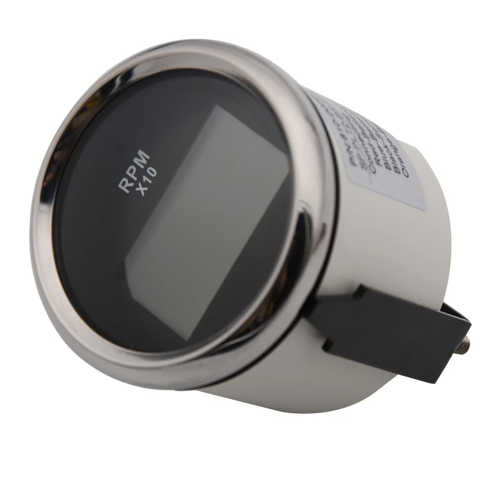 해양 자동차 모터 타코 오토바이 디지털 속도계 용 시간 0 9990 RPM 미터가있는 52mm 선외 엔진 타코미터 게이지