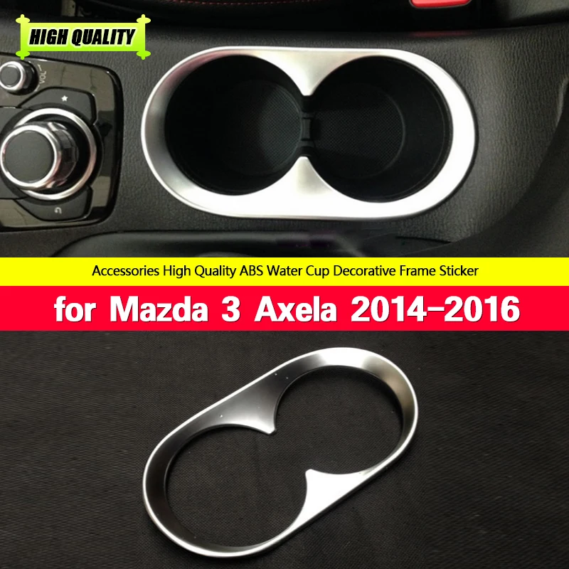 

Для Mazda 3 Axela 2014 2015 2016 высокое качество украшение автомобиля блестки Центральный держатель чашки декоративная рамка автостайлинг