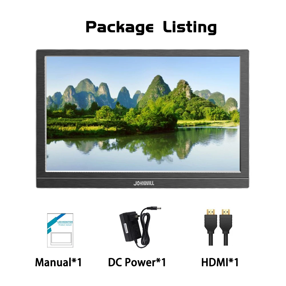 Protable Monitor 13.3 Inch 1366X768 TN Panel 65Hz LCD Screen Built-in Speaker Compatible with HDMI for Laptop Computer Display images - 6